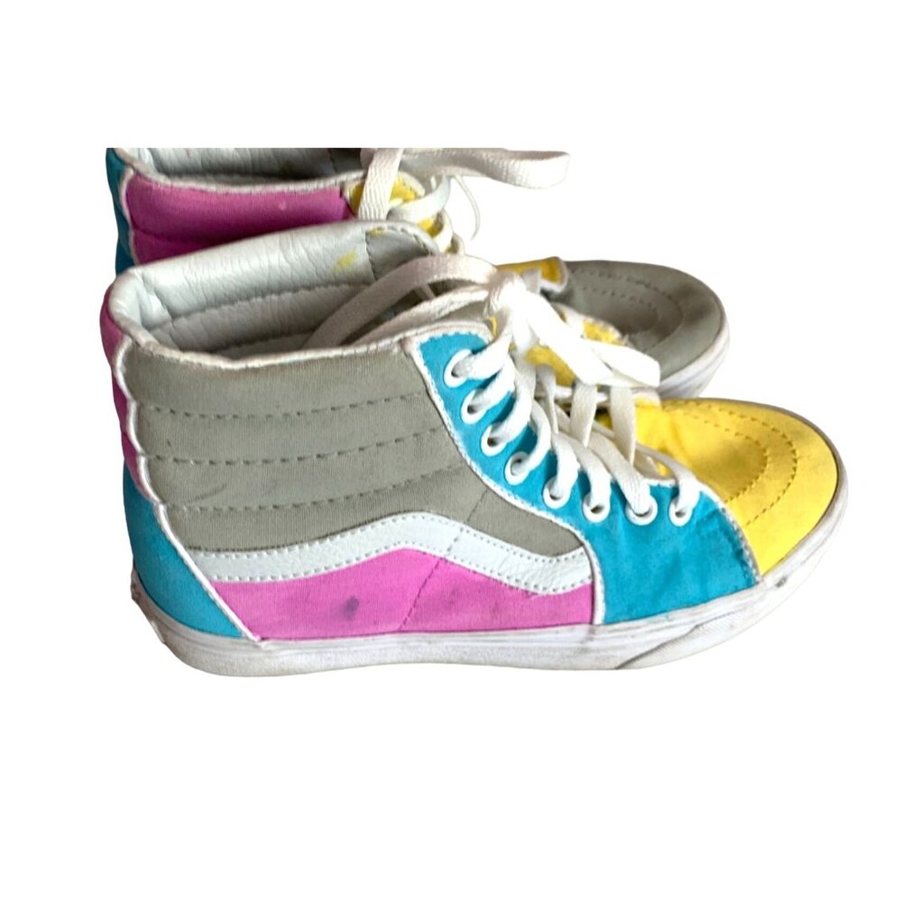 Vans off the Wall Womens Size 7 Mens Size 5.5 Multicolor colorblock High Top Sne
